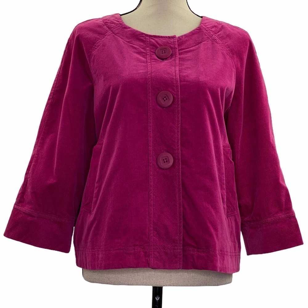 Madison Button Down Maroon Jacket Size Medium - image 3